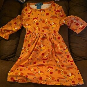Orange Kids Casual Dress
